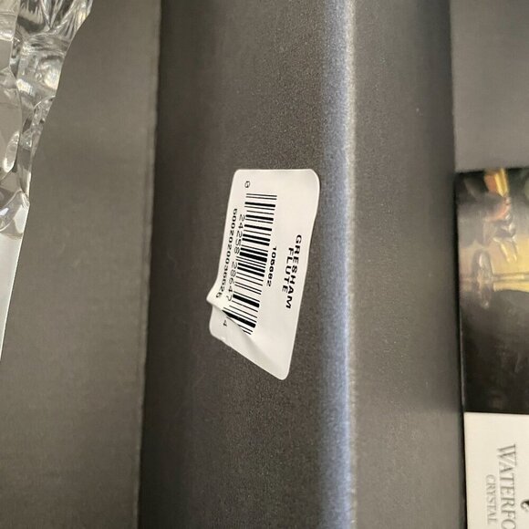 Waterford Gresham Box Set Two Crystal Champagne Toasting Flutes Germany Vintage - Picture 5 of 8